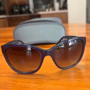 Emporio Armani Women's Cat-Eye Sunglasses - Navy Blue Frame